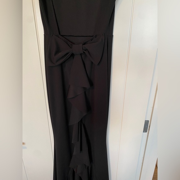 Black Maxi Dress with Bow Detail - Picture 1 of 3